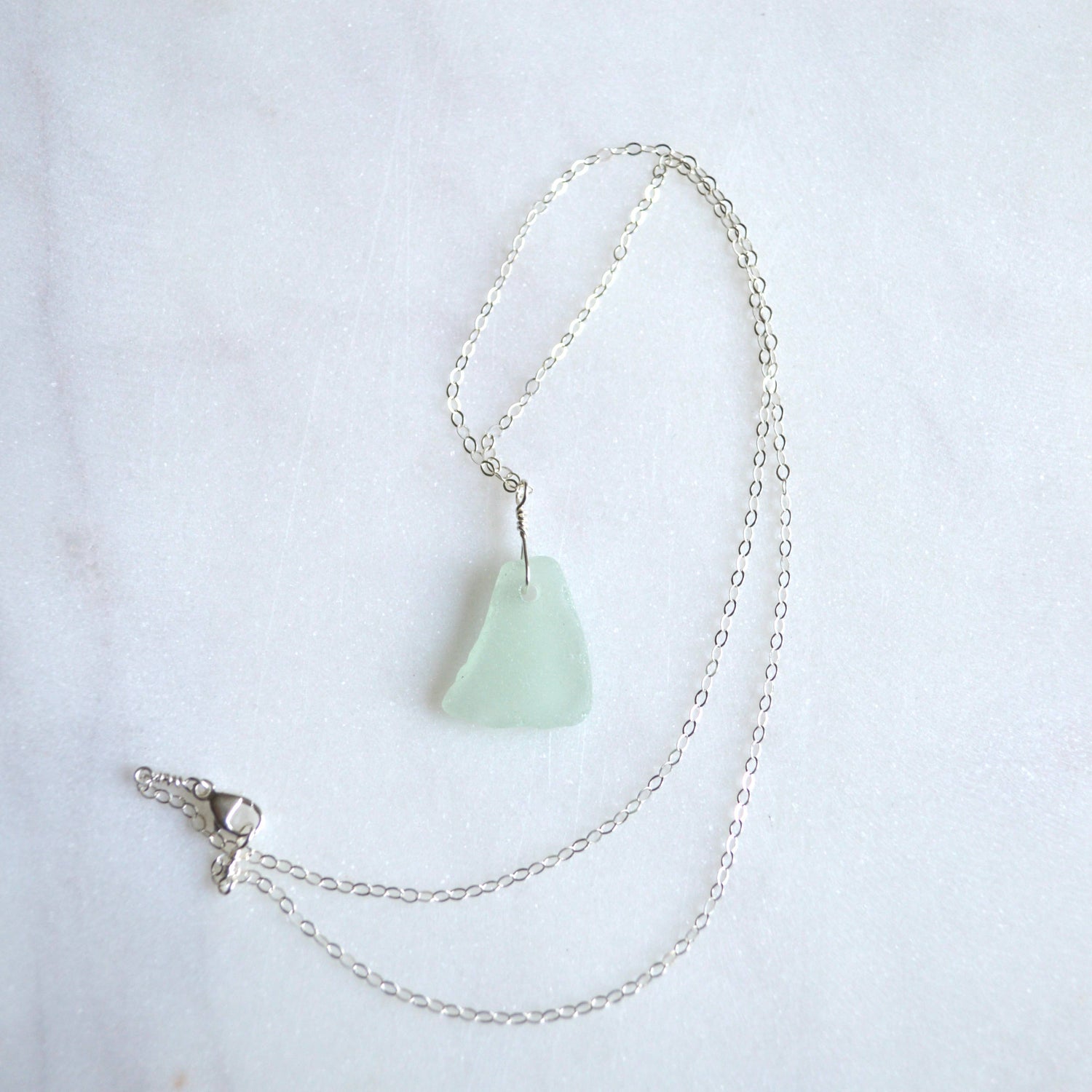 Sea Foam Sea Glass Pendant