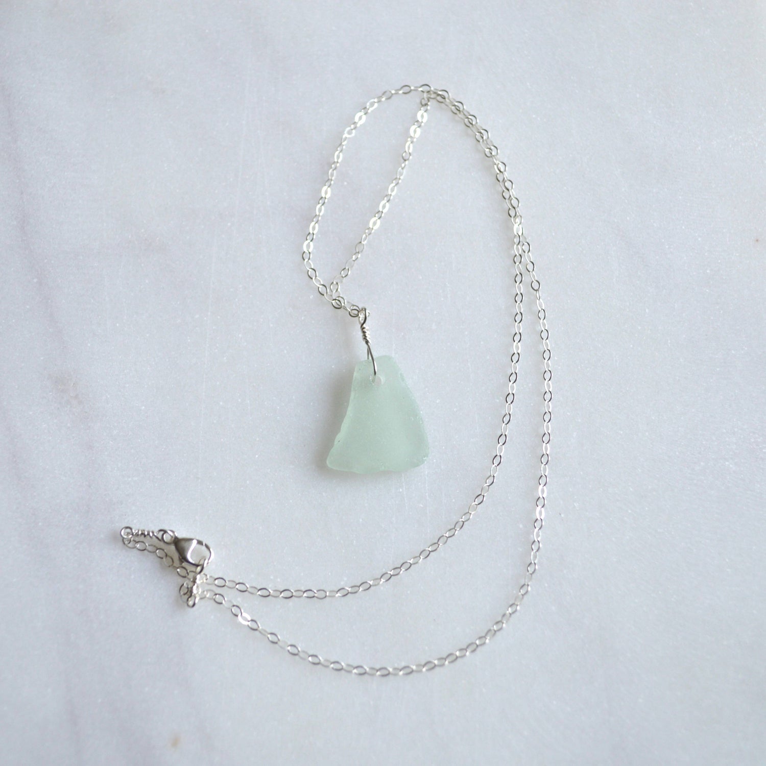Sea Foam Sea Glass Pendant