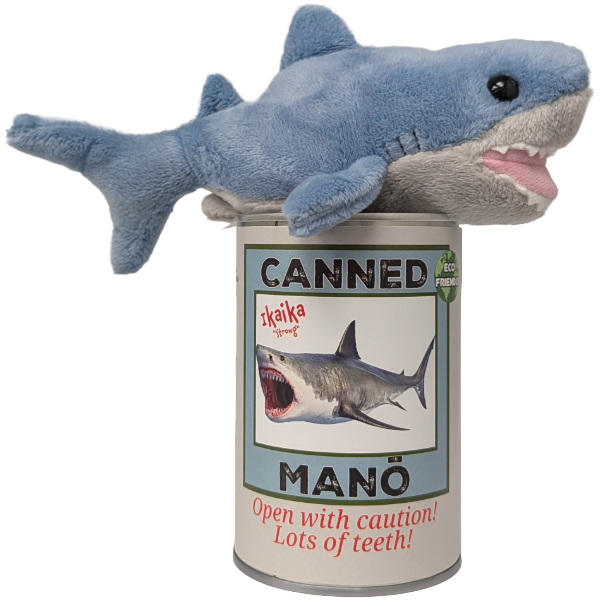 Hawaiian Canned Mano | Stuffed Shark Plush w/Jokes