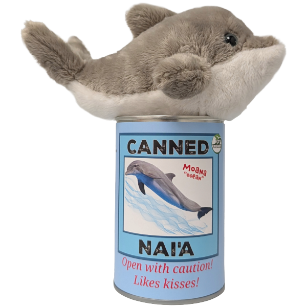 Hawaiian Canned Nai'a | Dolphin Ocean Plush Animal w/Jokes