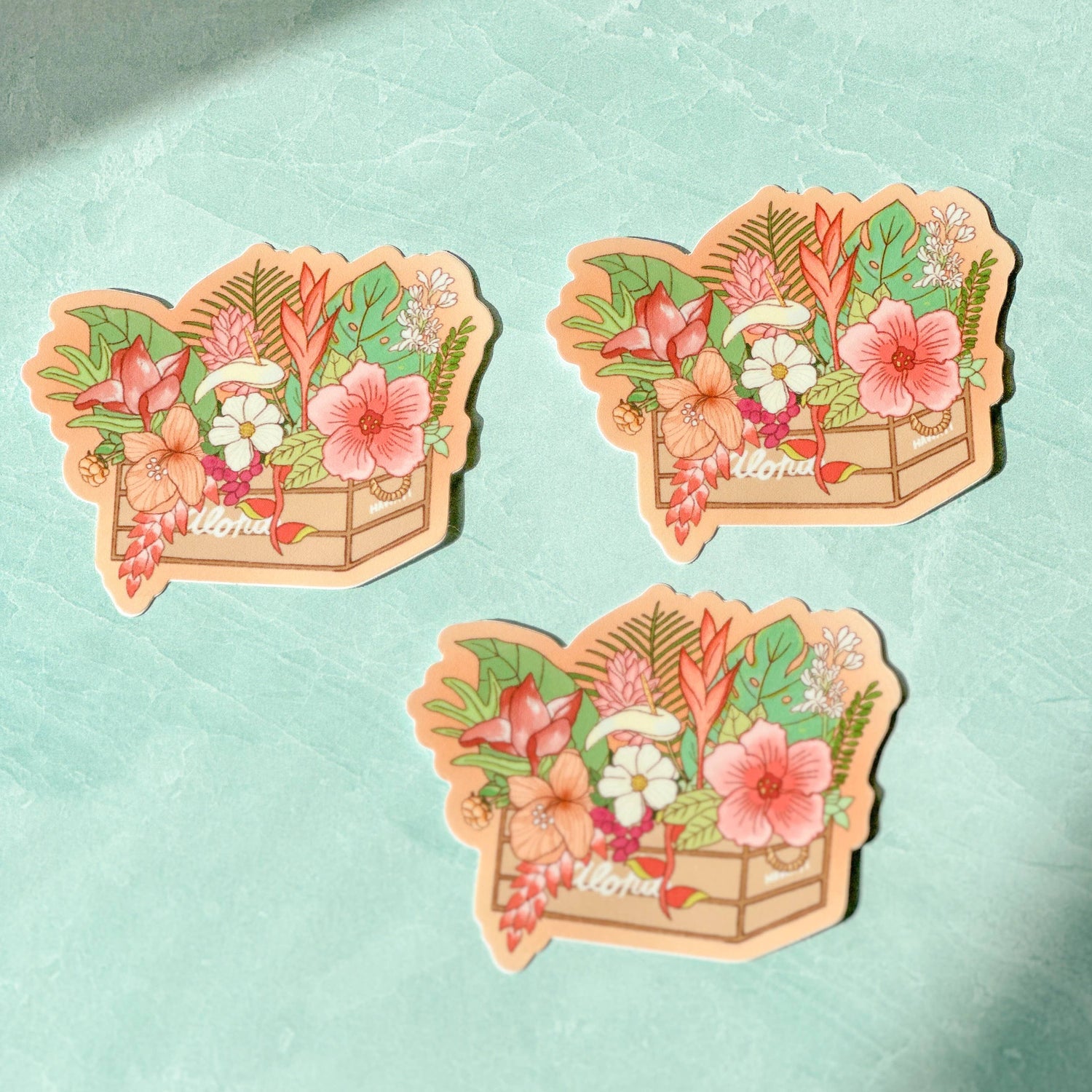 Peachy Pua - Large Sticker