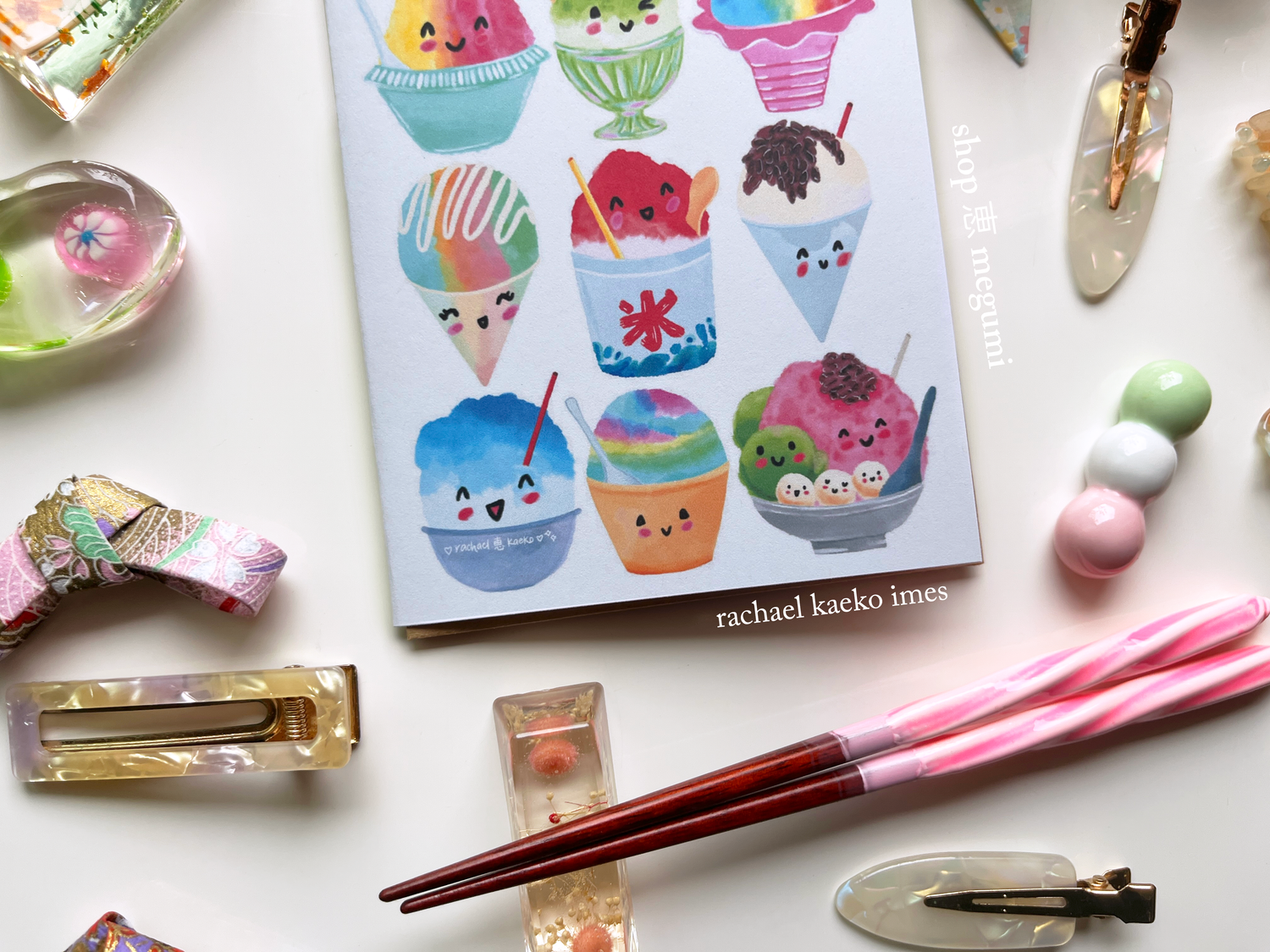 You’re the Coolest - Smiling Shave Ice Greeting Card | Japanese Kakigori Art | Hawaiian Shave Ice Birthday Card | Hawaii Ice Shave Art