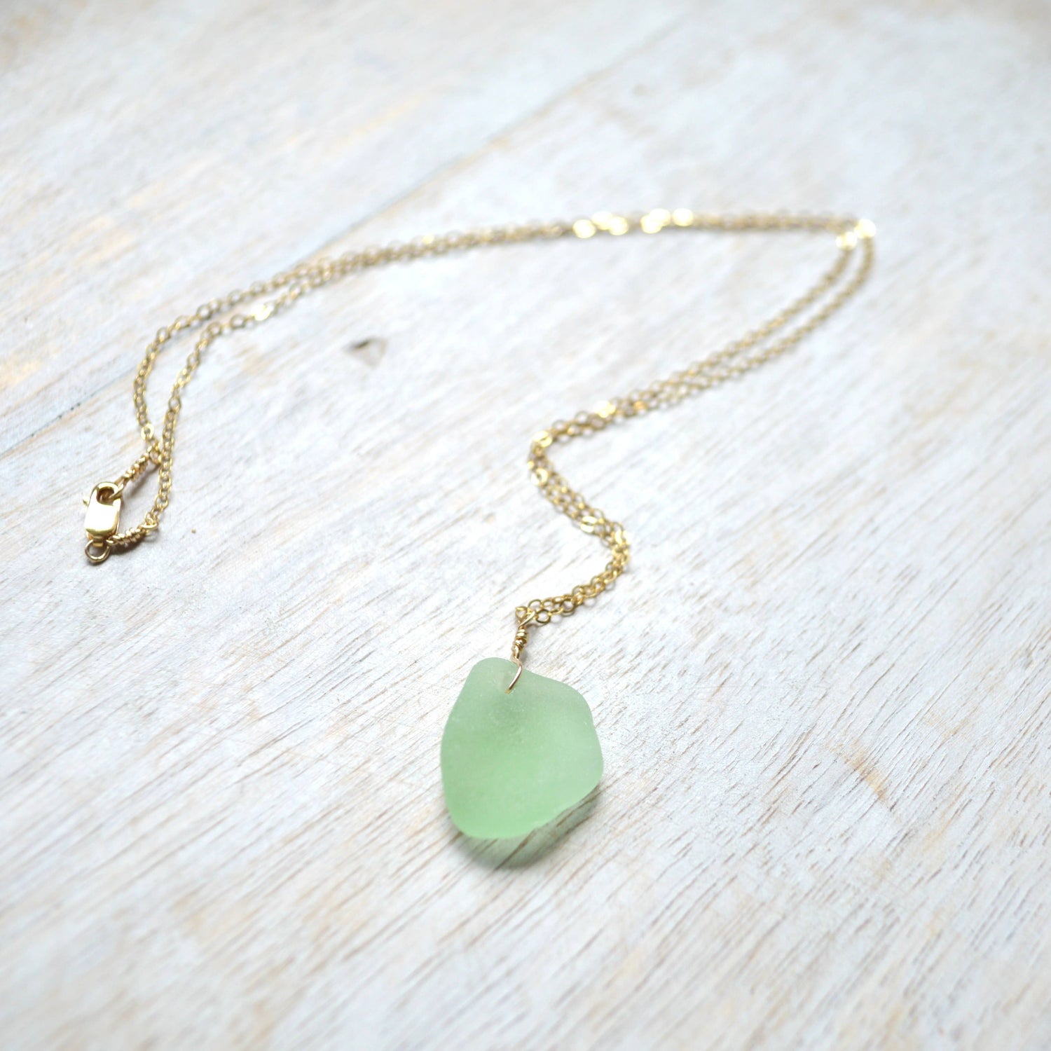 Sea Foam Sea Glass Pendant