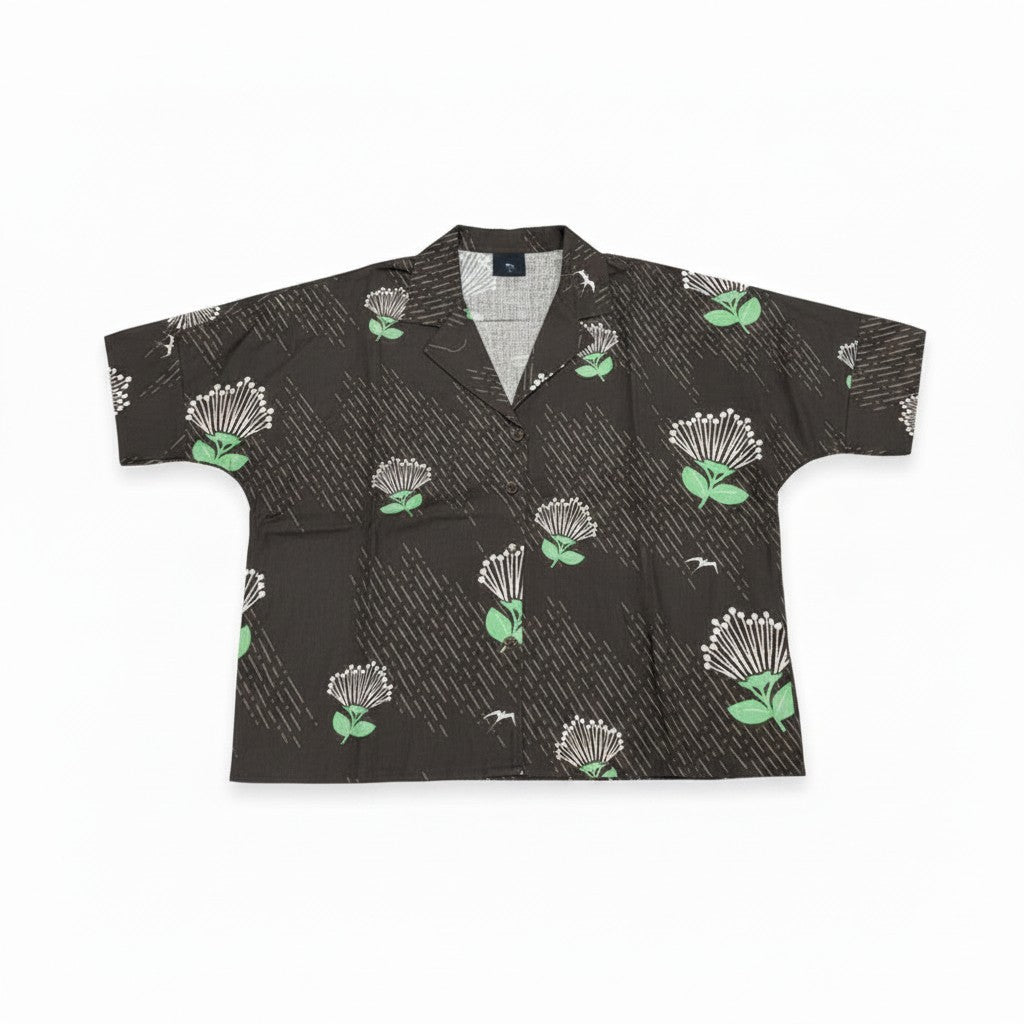 'Ohia Lehua Collection Linen Button Down Short Sleeve