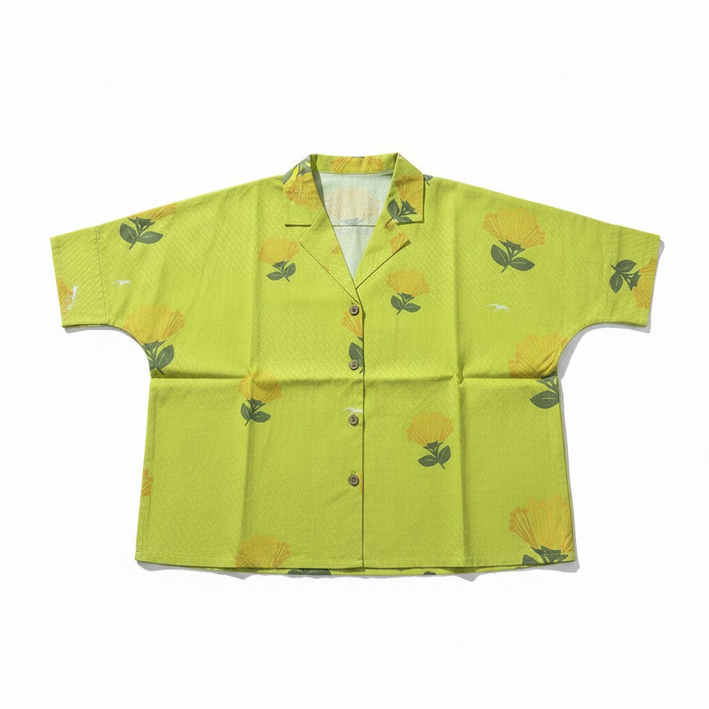 'Ohia Lehua Collection Linen Button Down Short Sleeve