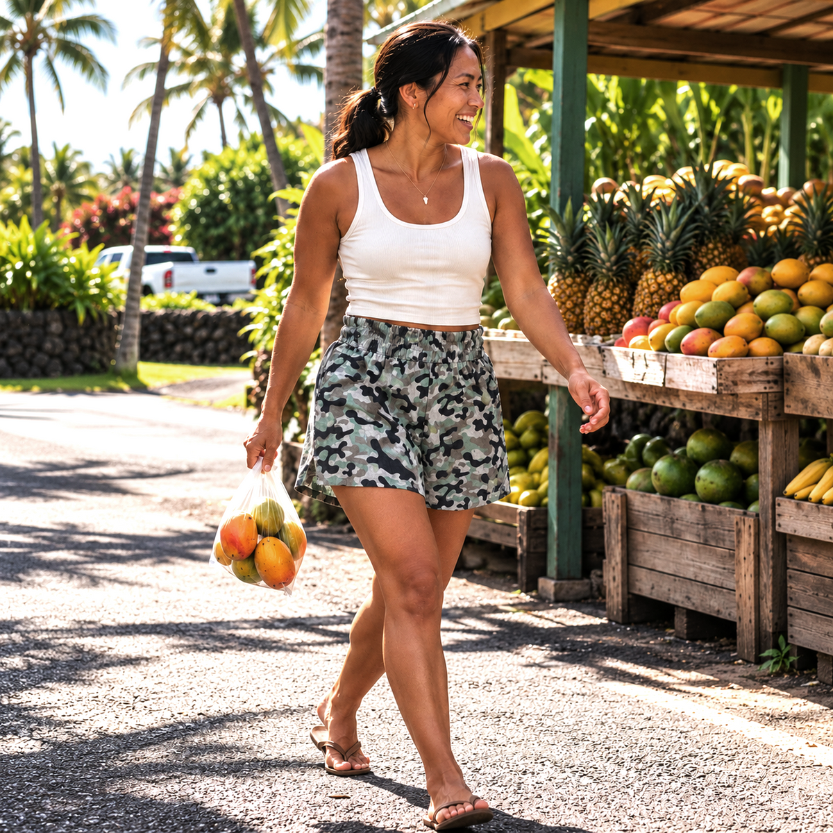 Camo Pewa Collection Linen Short
