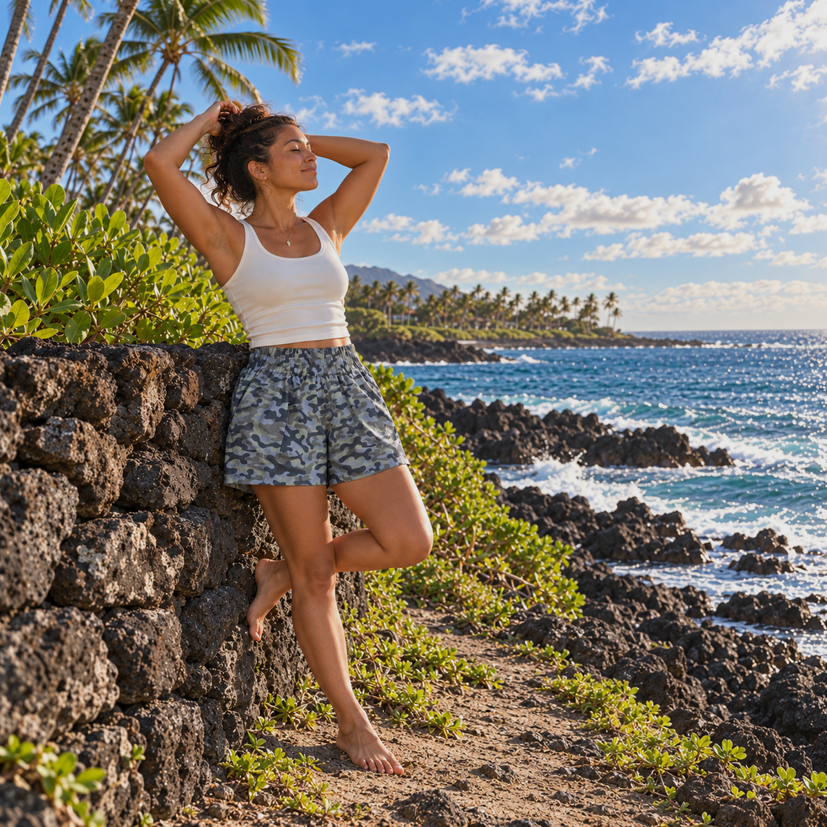 Camo Pewa Collection Linen Short