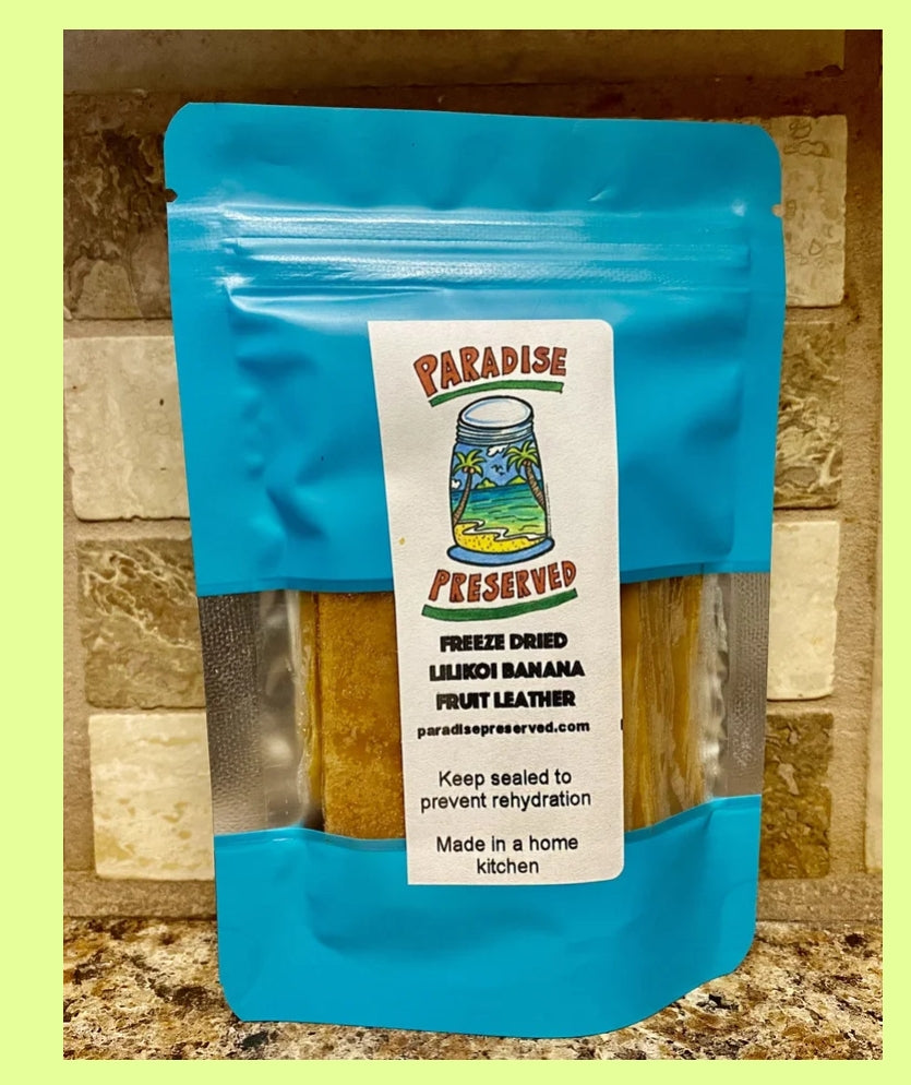 Lilikoi (Passion Fruit) Banana Fruit Leather (2 Ounces)