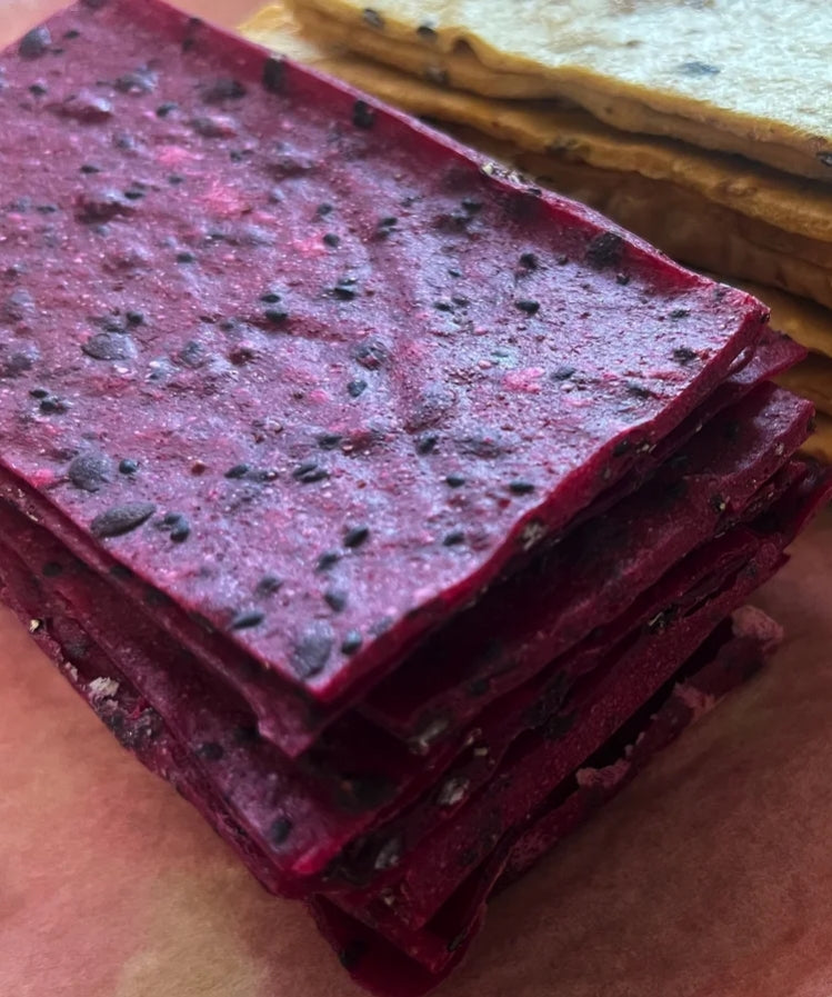 Dragon Fruit Lilikoi (Passion Fruit) Banana Fruit Leather (2 Ounces)
