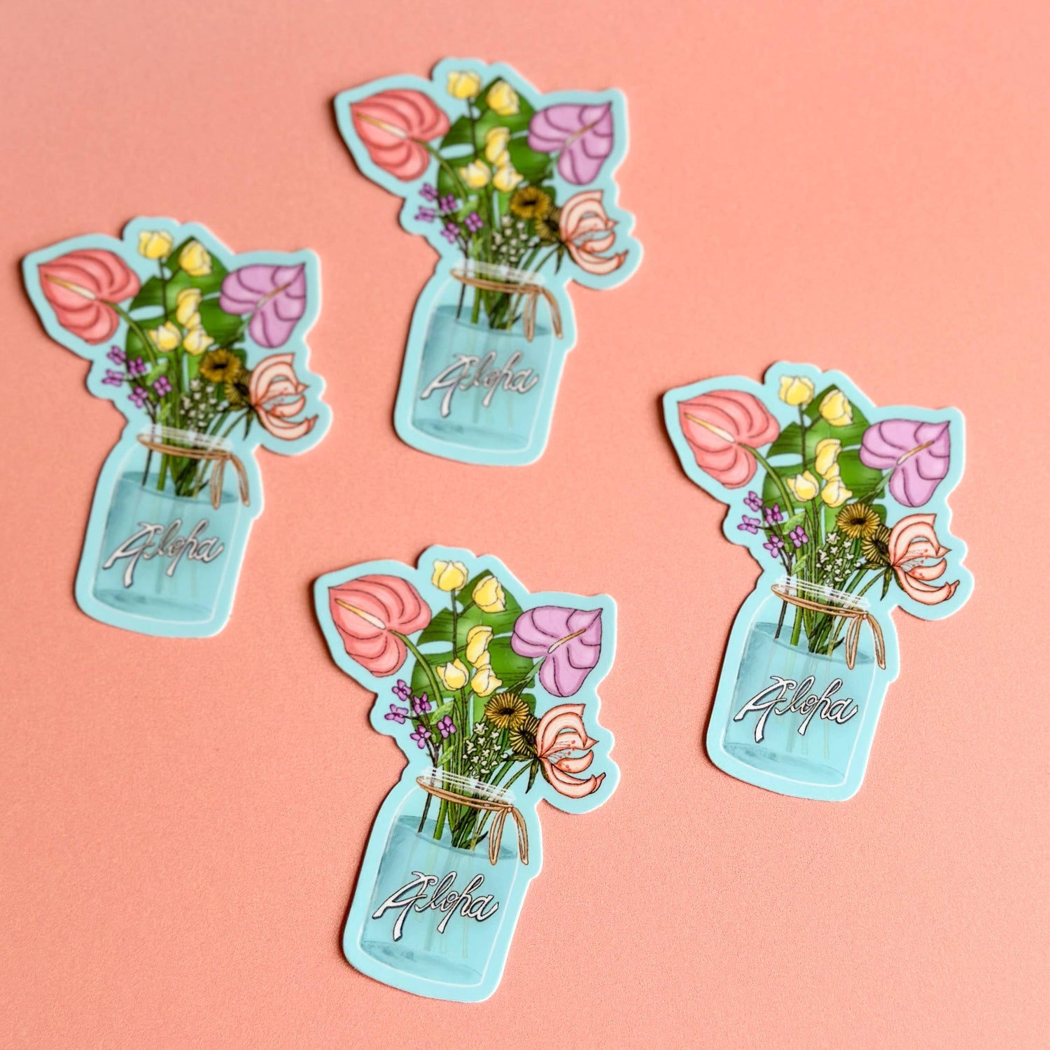 Aloha Glass Jar - Sticker