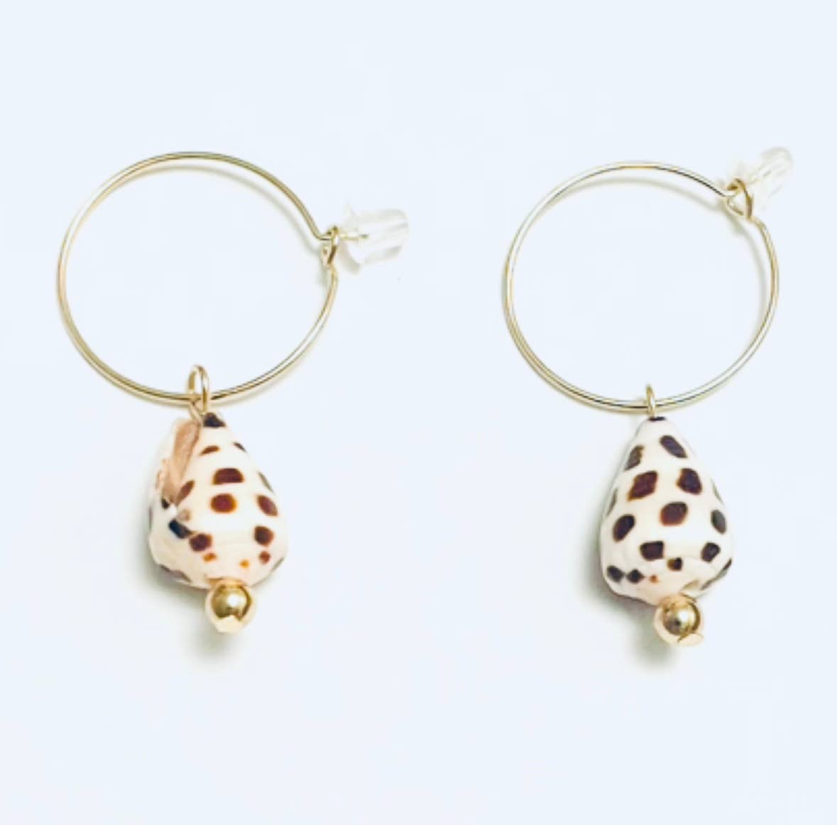 Hebrew Cone Gold Small Hoop Earrings 