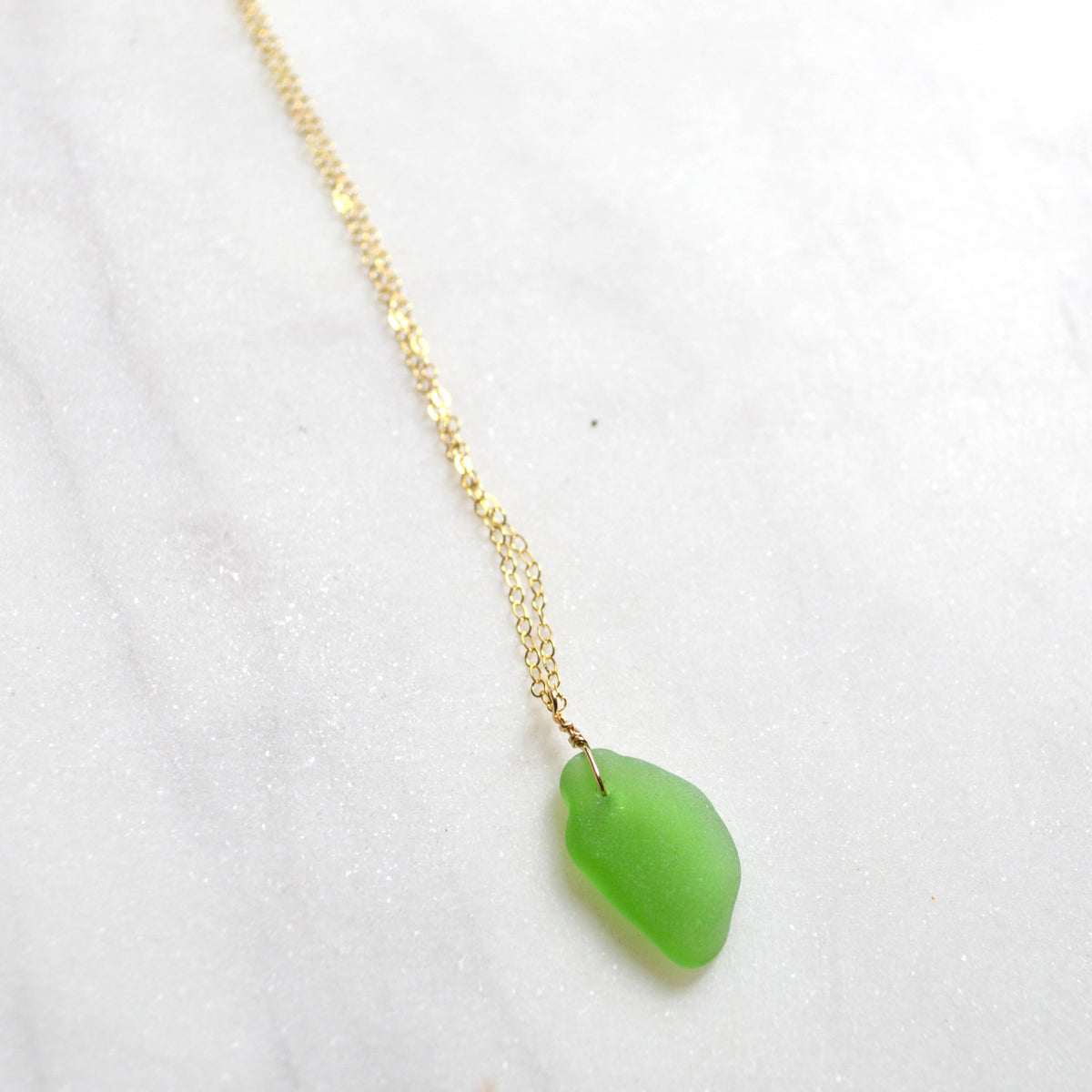 Emerald Green Sea Glass Pendant
