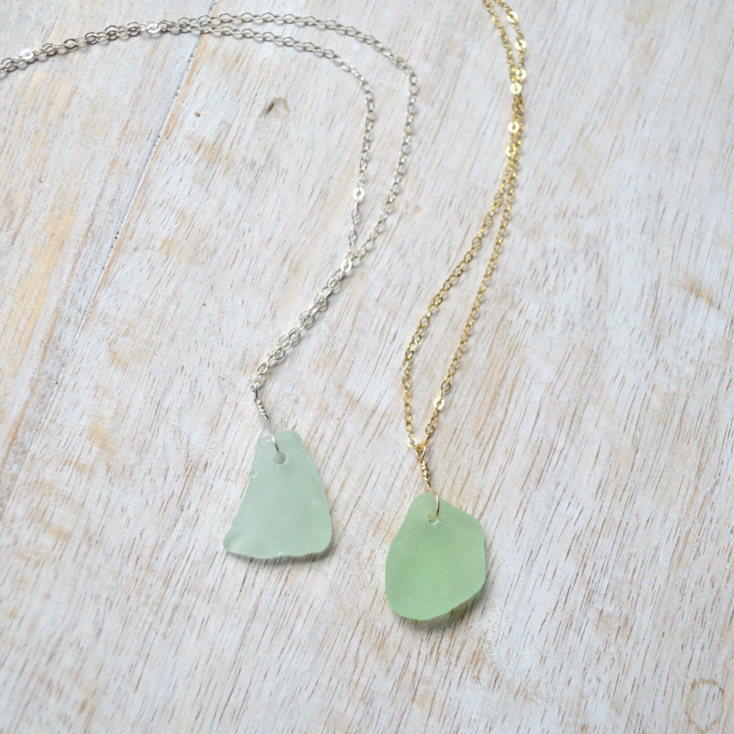 Sea Foam Sea Glass Pendant