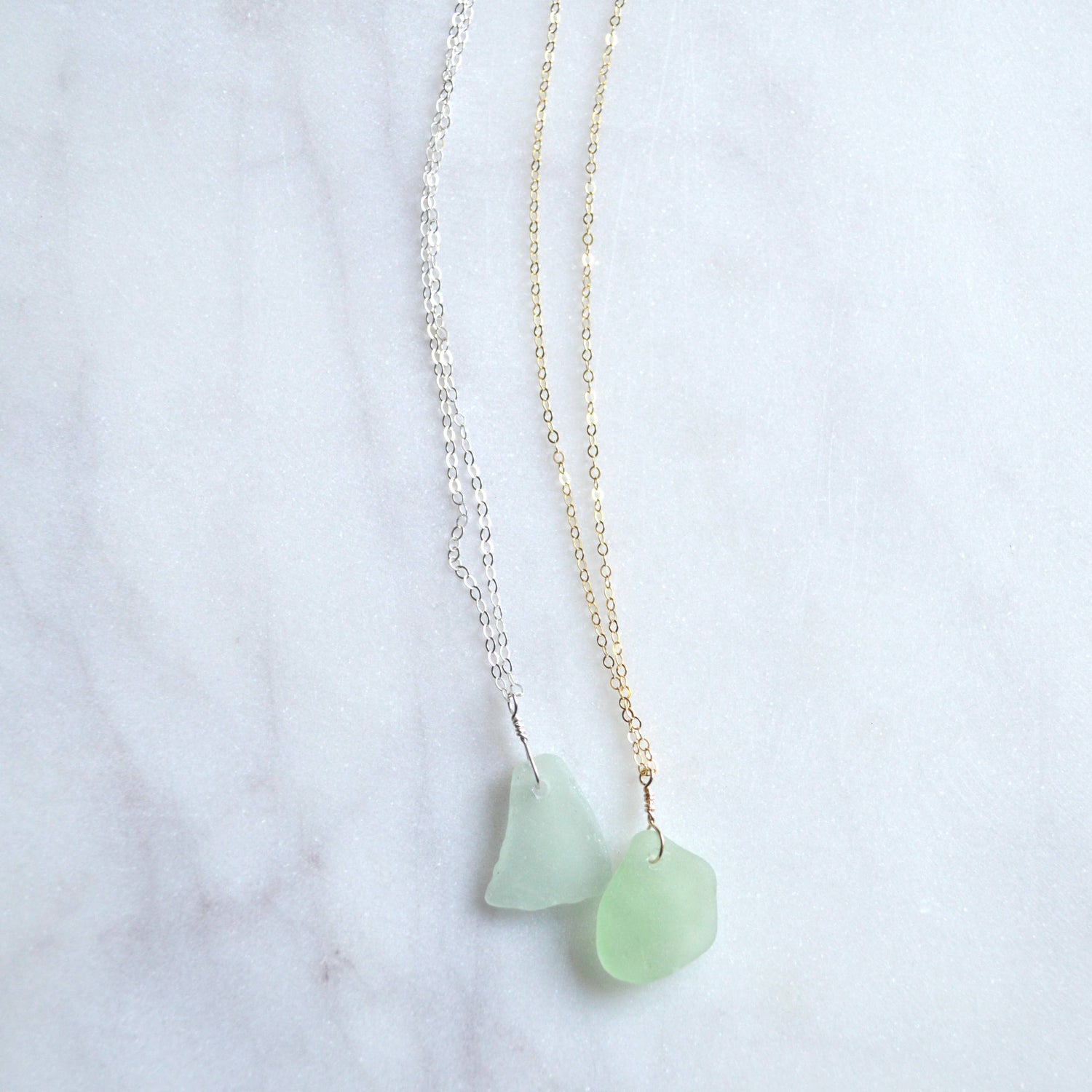 Sea Foam Sea Glass Pendant