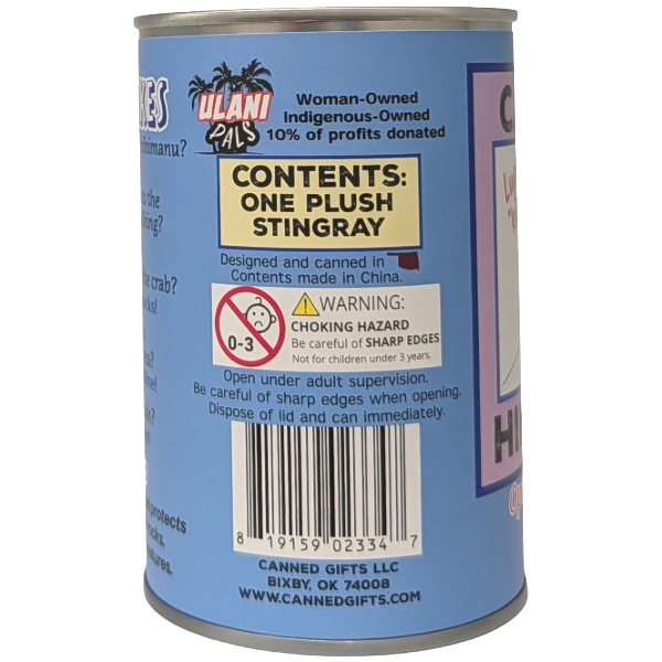 Lupe the Canned Hihimanu - Hawaiian Plush in Can w/Jokes