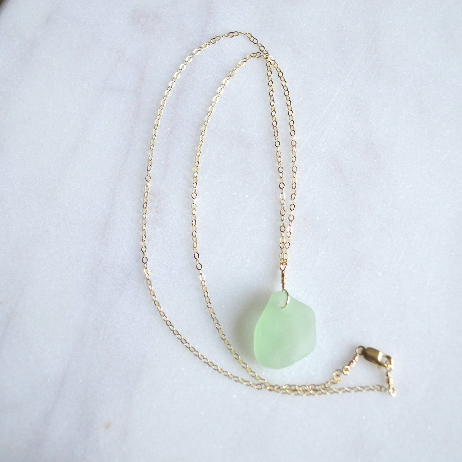 Sea Foam Sea Glass Pendant