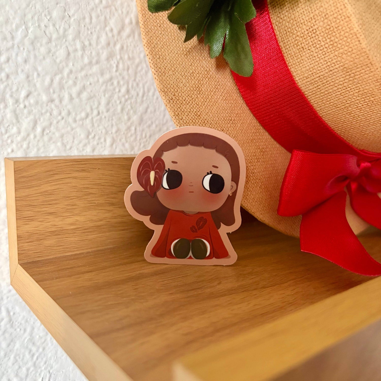 Little Miss Anthurium Sticker