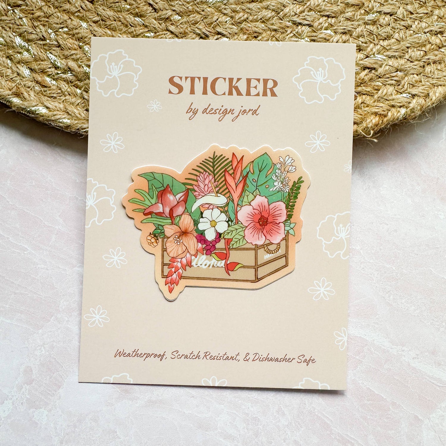 Peachy Pua - Large Sticker