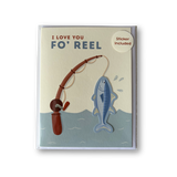 Love You Fo' Reel Sticker Greeting Card