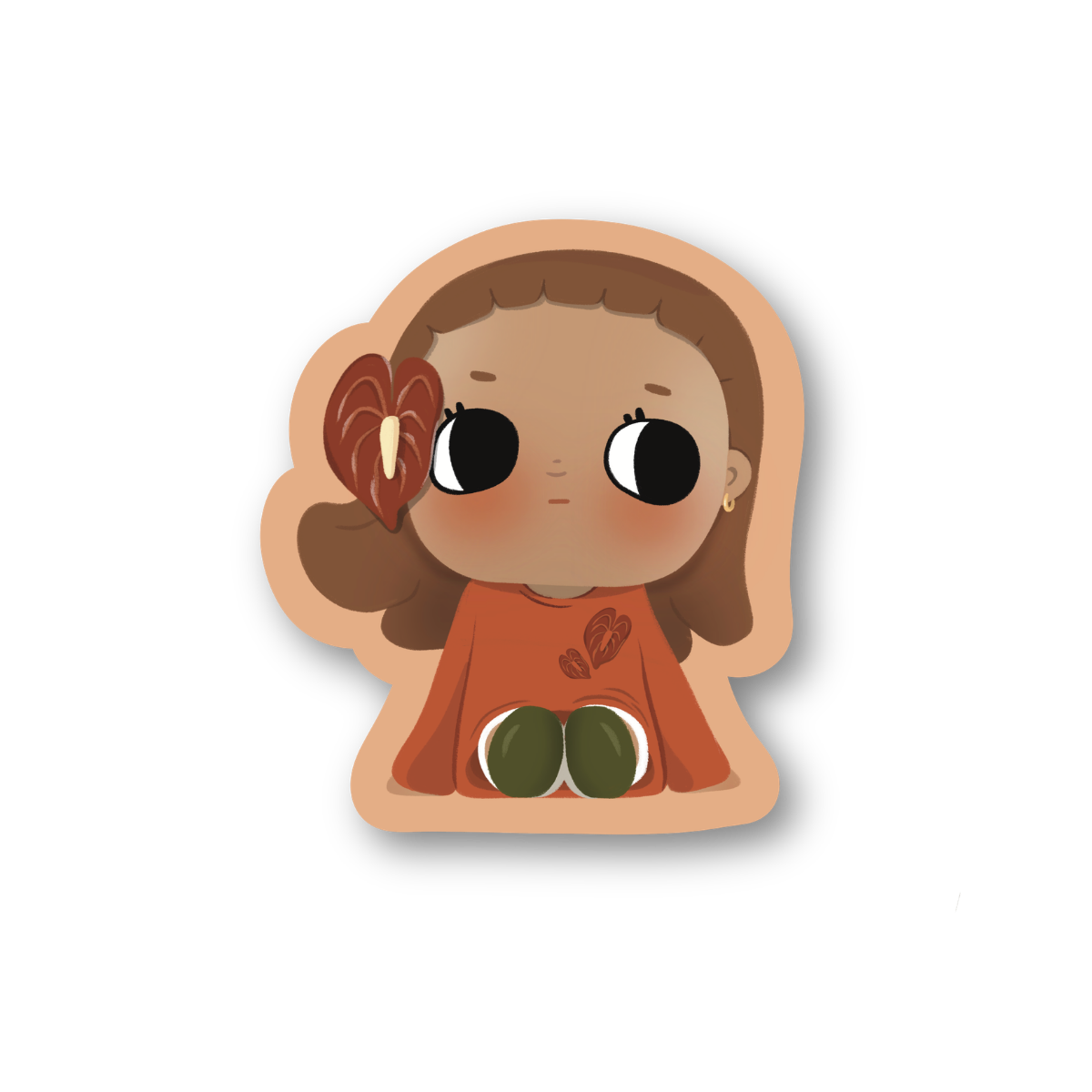 Little Miss Anthurium Sticker