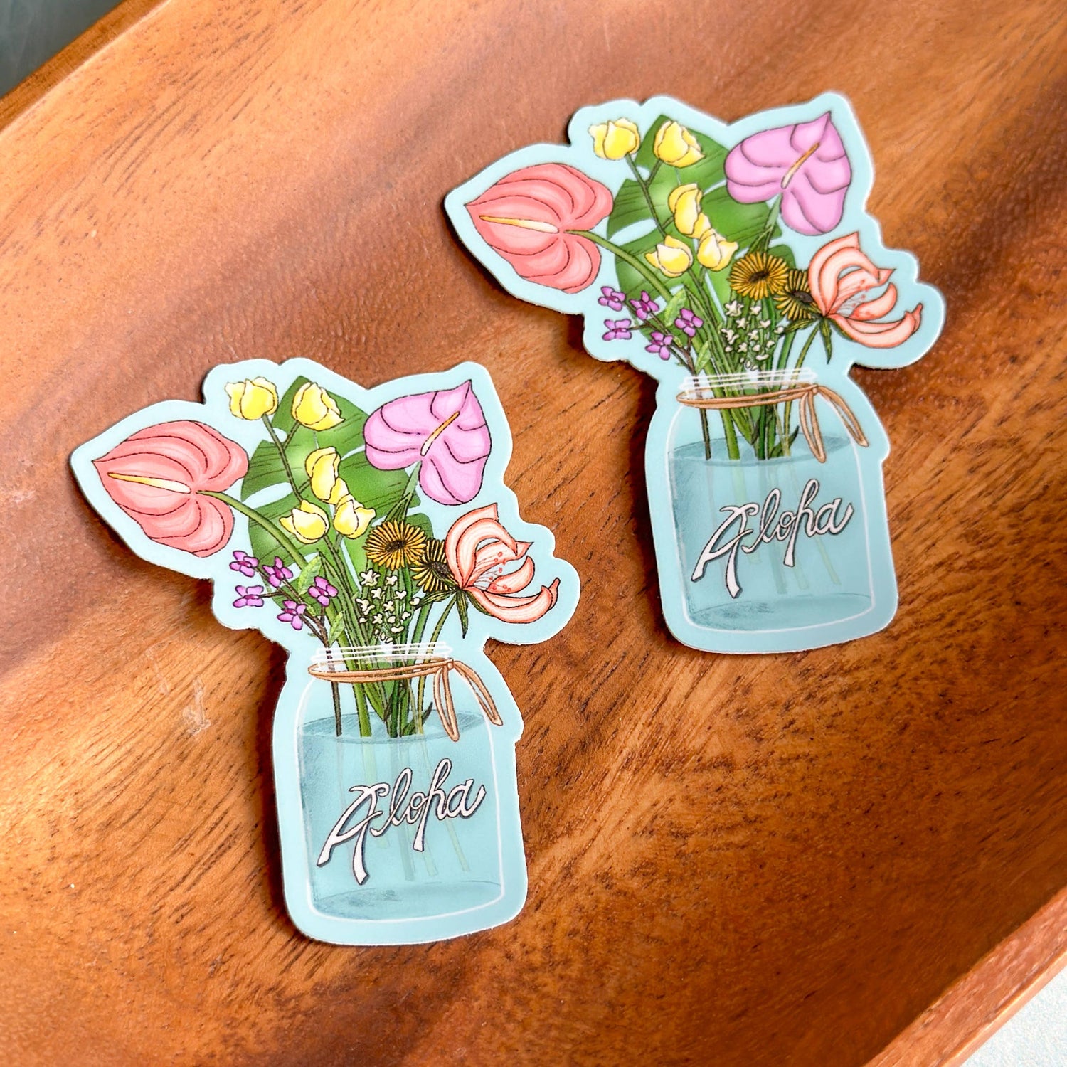Aloha Glass Jar - Sticker