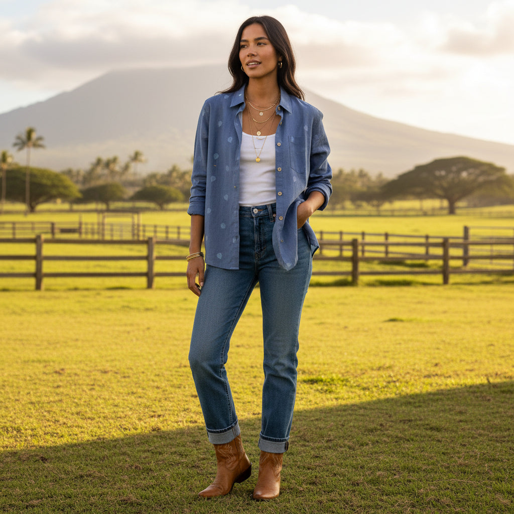 Kalo Collection Linen Button Down Long Sleeve