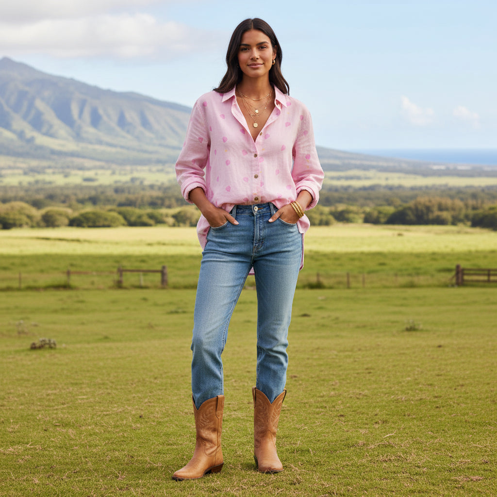 Kalo Collection Linen Button Down Long Sleeve